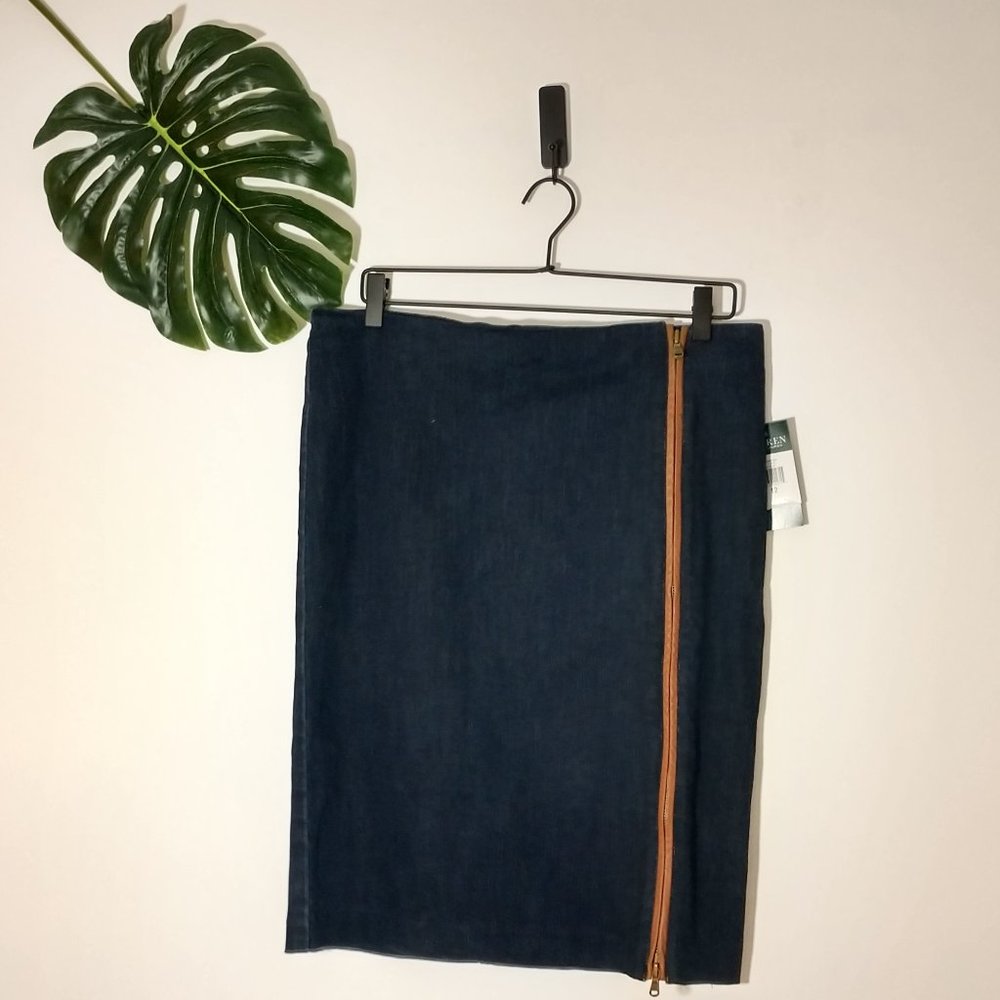 NWT Lauren Ralph Lauren Grove Street Denim Skirt